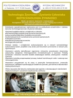 Folder informacyjny specjalności: Biotechnologia żywności